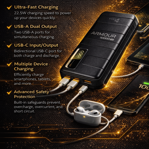 SYSKA ARMOUR 10000mAh Power Bank